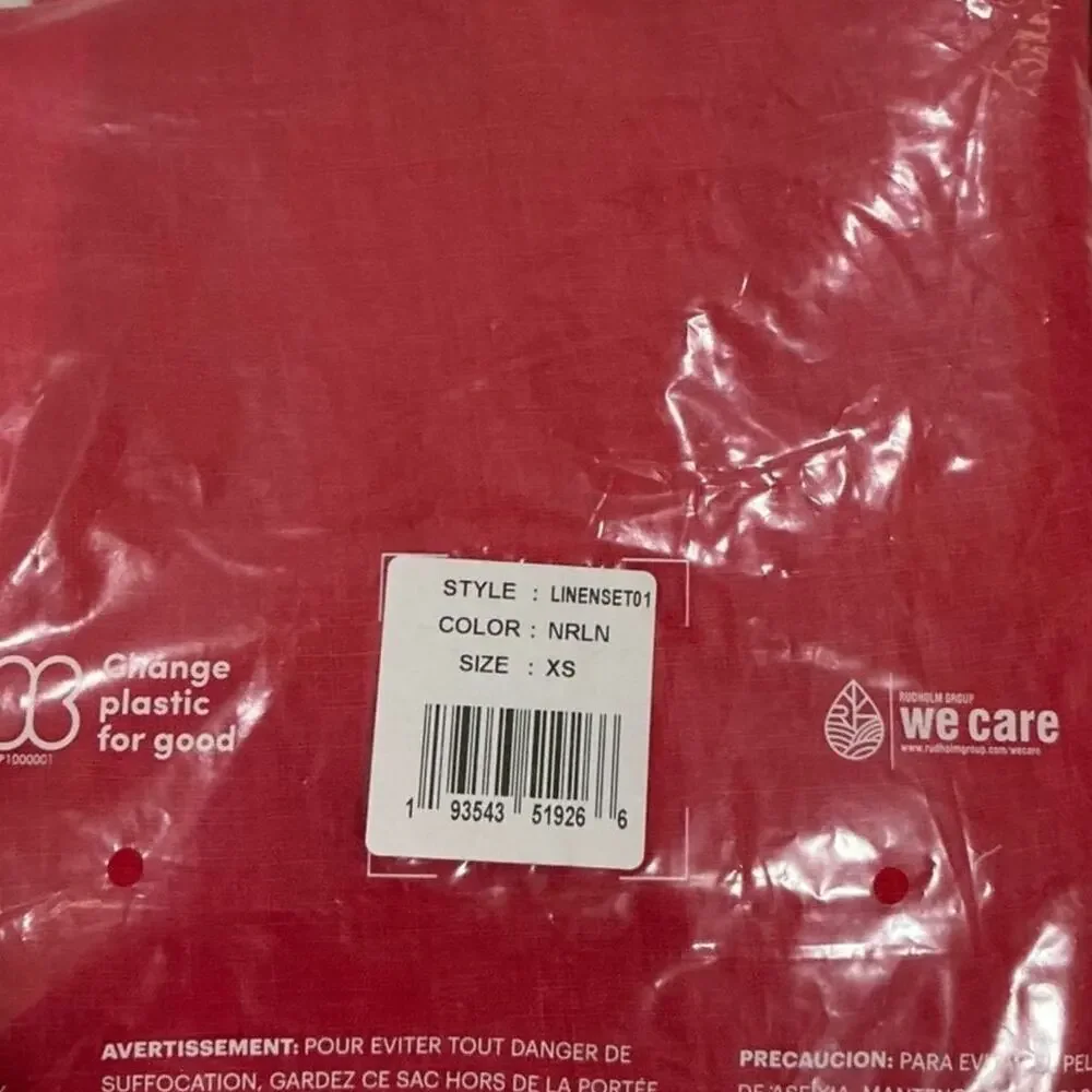 Frank & Eileen Tuscany Getaway Set Summer Red Linen Size XS NWT - Picture 11 of 11